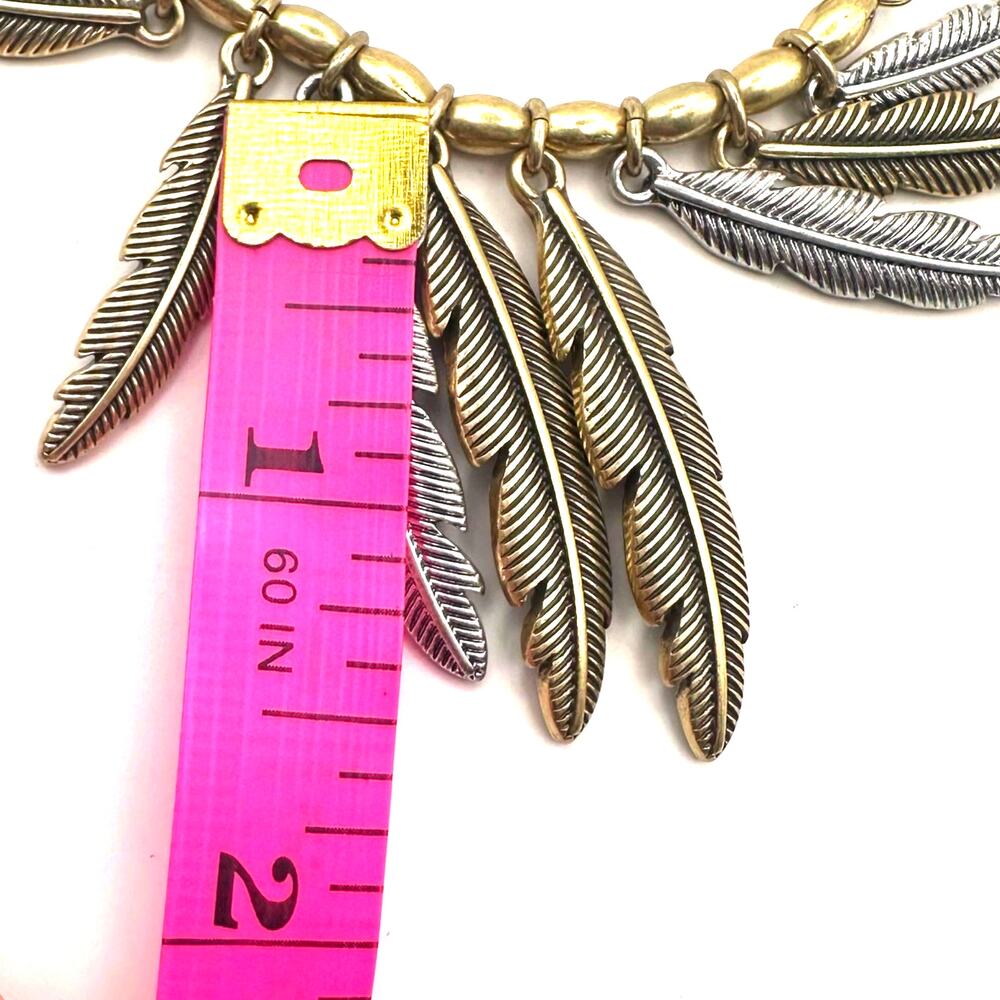 Lucky Brand Feather Necklace NWT Boho Casual Jewelry Bohemian Festival wear - Picture 3 of 8